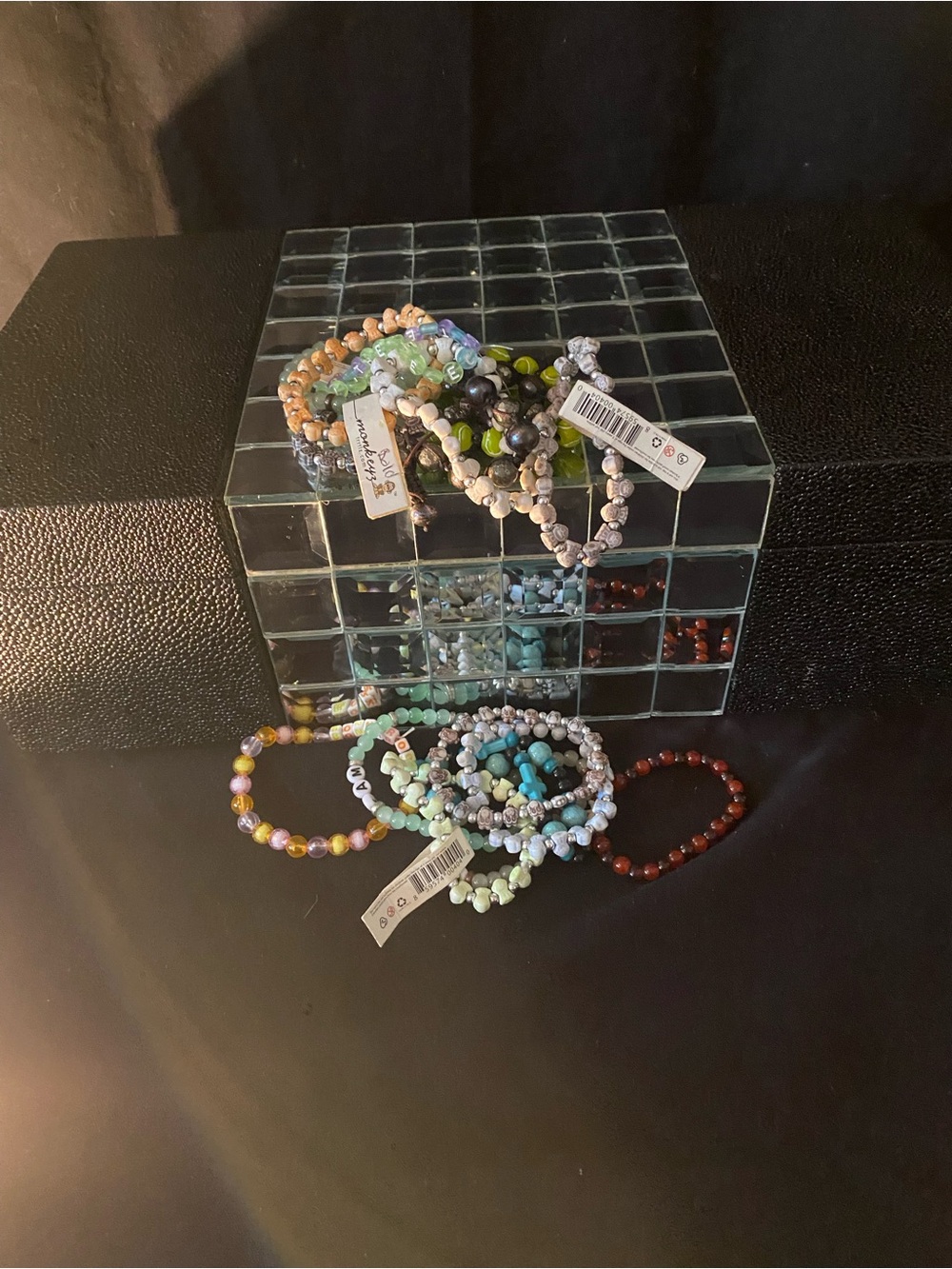 Bag of Bracelets Colorful Beaded Stretch Bracelet Set most are new with tag - Picture 2 of 3
